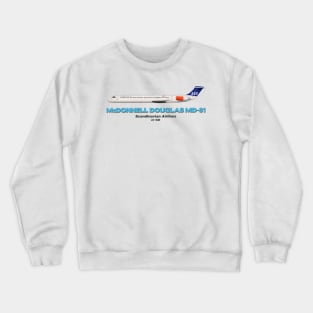 McDonnell Douglas MD-81 - Scandinavian Airlines Crewneck Sweatshirt